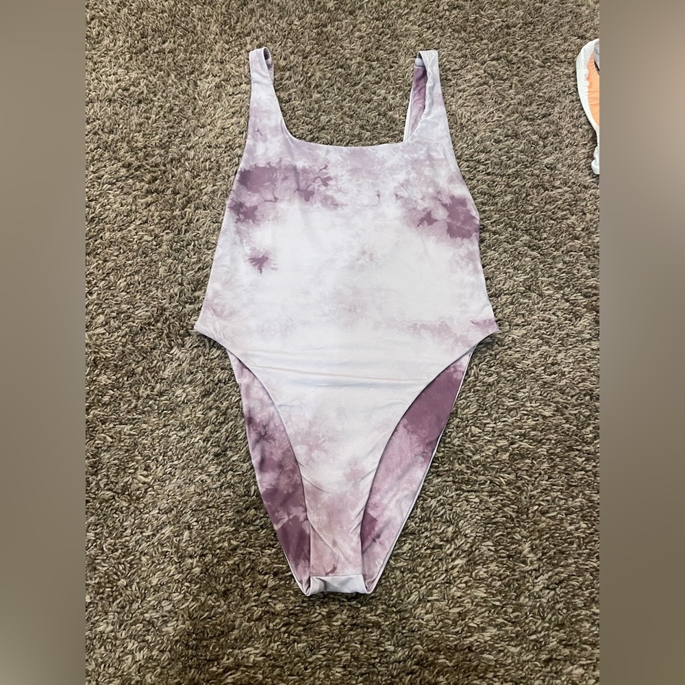 Volcom Eggplant Juniors “Follow The Cloud” One-Piece Swimsuit